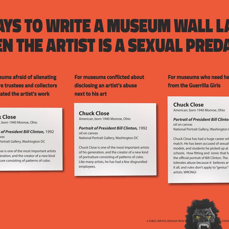 Guerrilla Girls | 3 Ways to Write a Wall Label When the ...