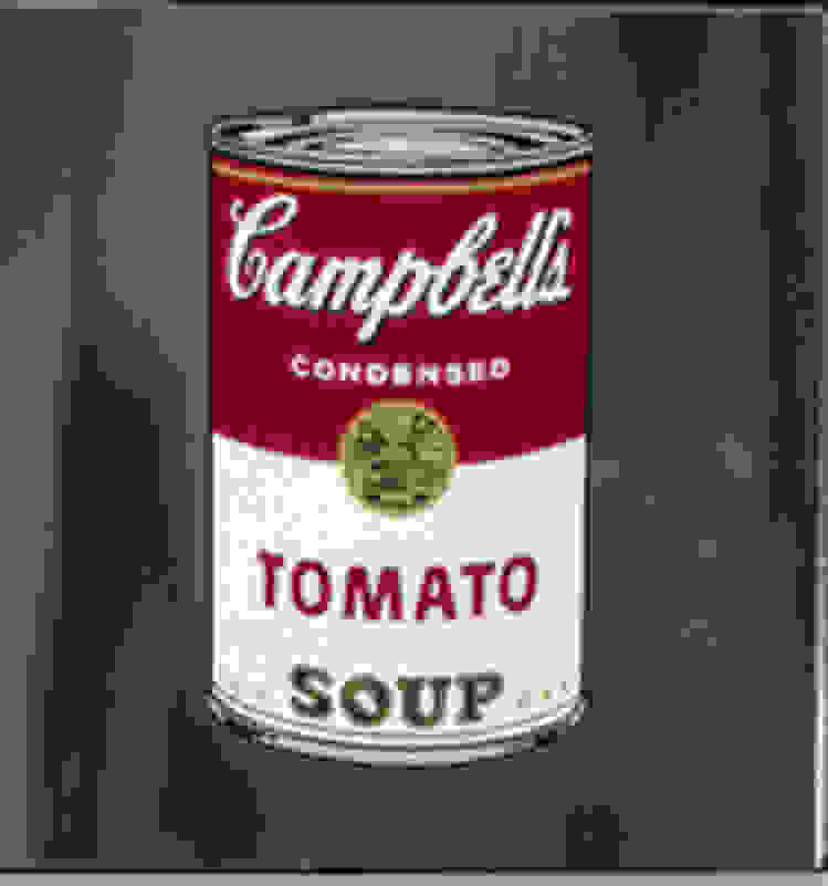 Andy Warhol | Andy Warhol Campbell's Tomato Soup Can on Silver Metallic  Paper (1988) | Available for Sale | Artsy