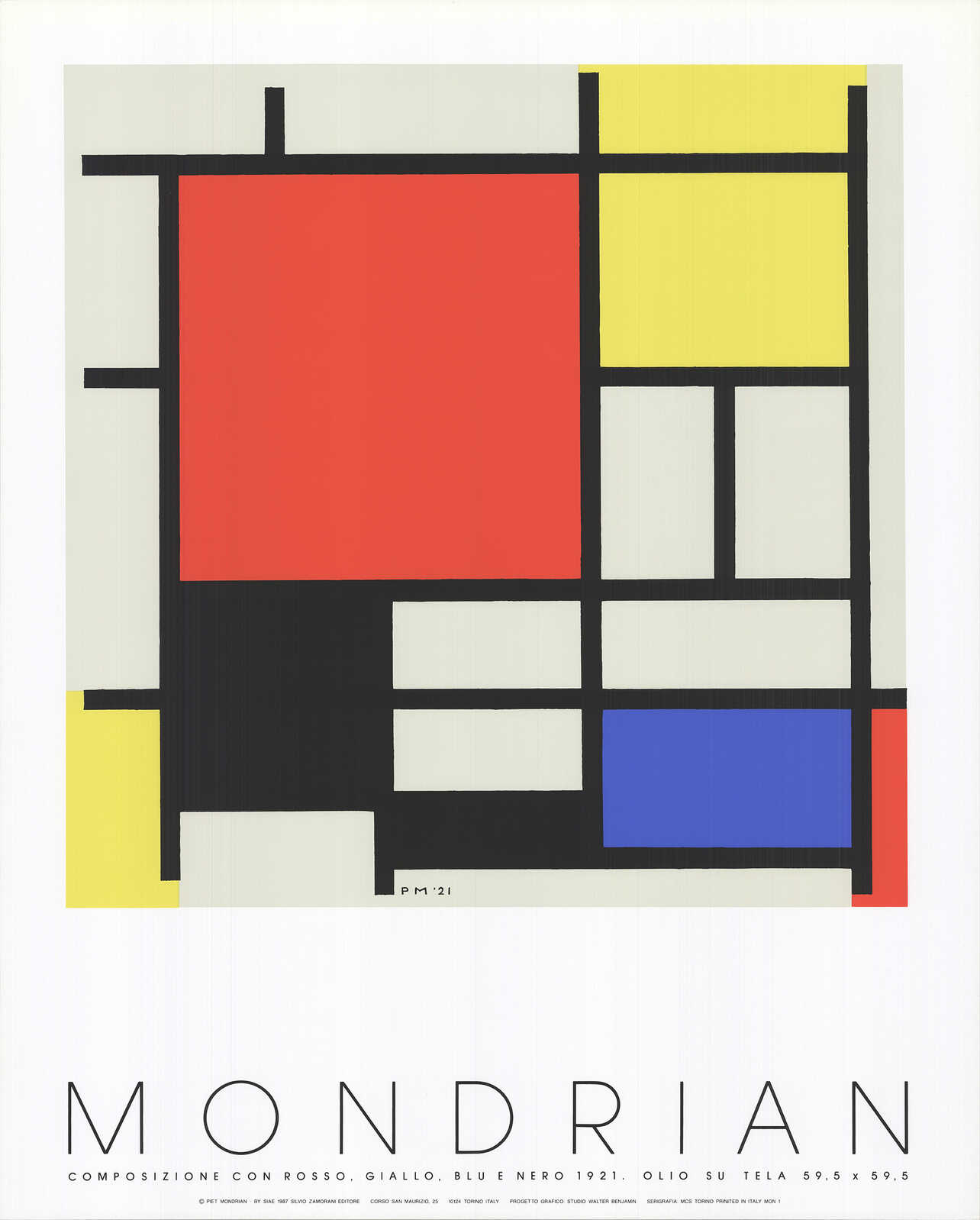 Piet Mondrian | Composition with red, yellow, blue (1987) | Artsy