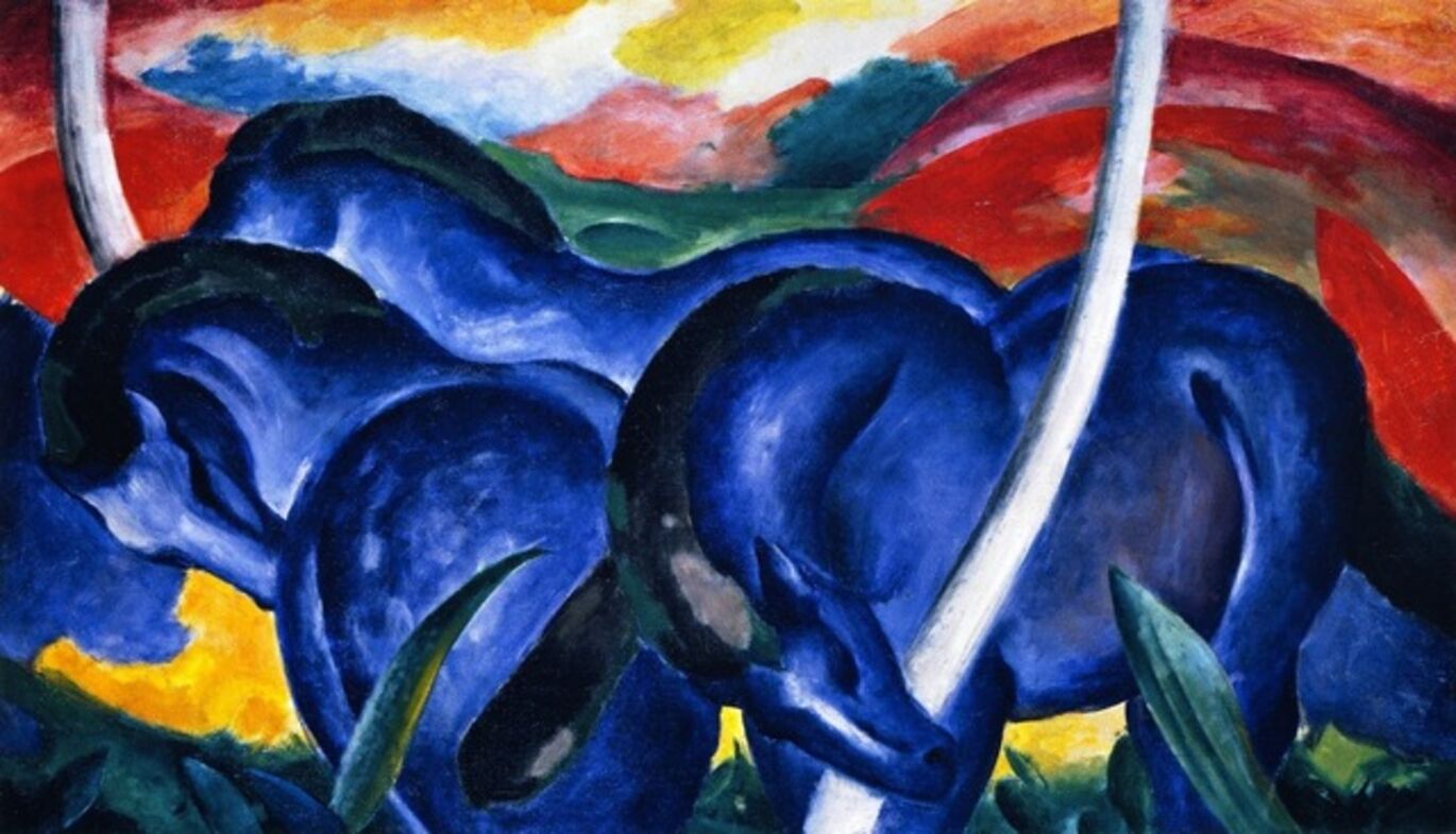 Franz Marc The Large Blue Horses 1911 Artsy