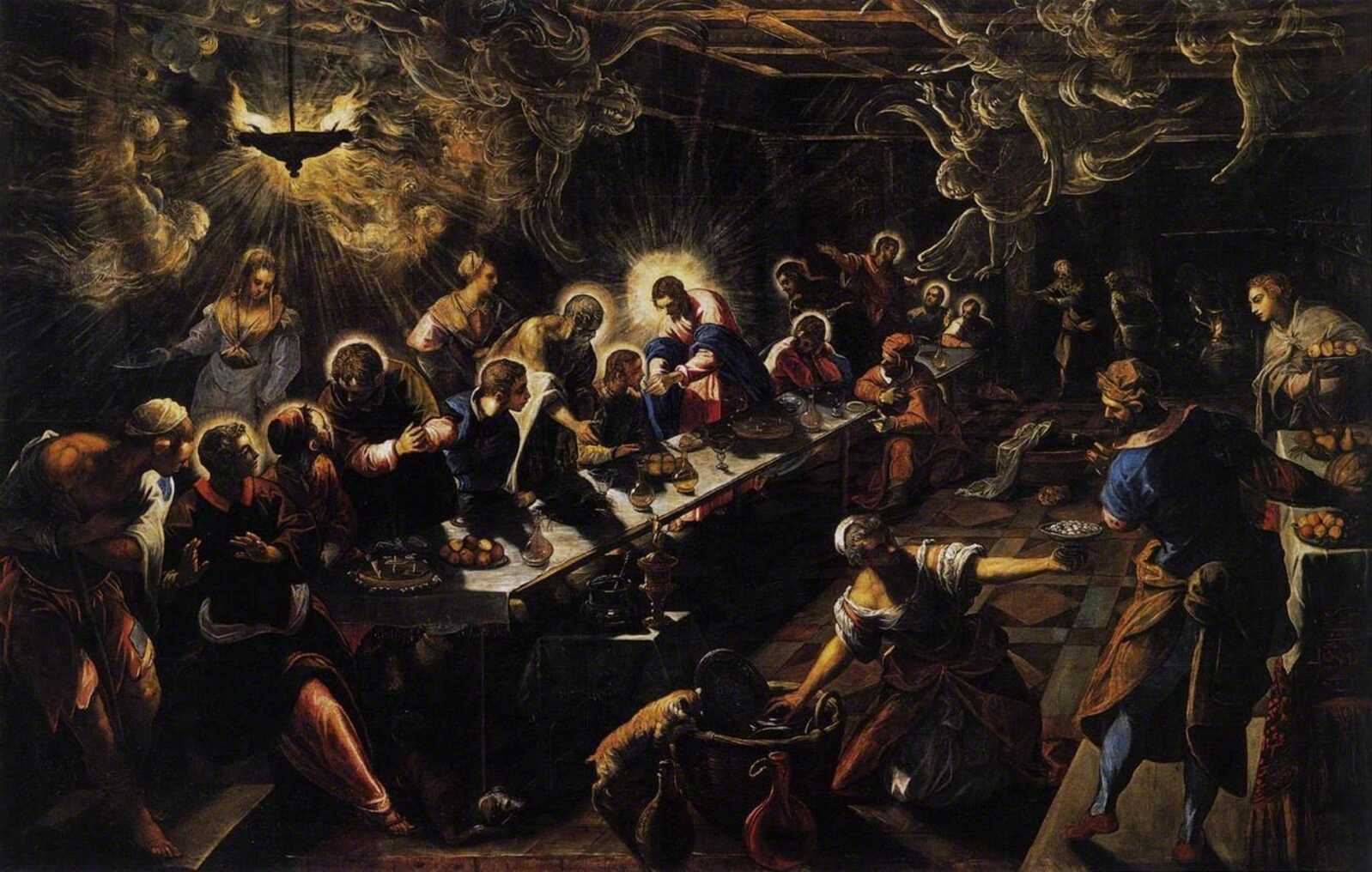Jacopo Tintoretto The Last Supper 1592 1594 Artsy jacopo-tintoretto-the-last-supper-1592-1594-artsy