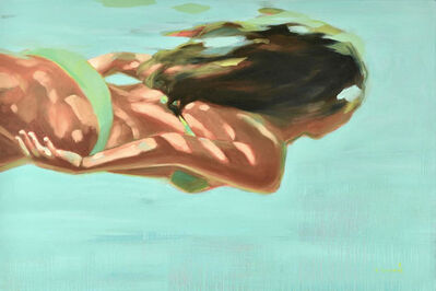 Elizabeth Lennie Sophie Oil Painting Of A Woman Floating In