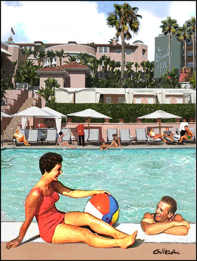 Michael Giliberti Poolside At The Beverly Hills Hotel