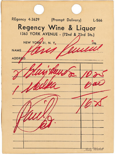 Paris Review Andy Warhol, ‘Paris Review’, 1967