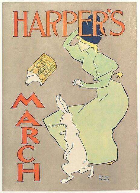 HARPER'S MAY vintage poster EDWARD PENFIELD UK 1897 24X36 educational PRIZED