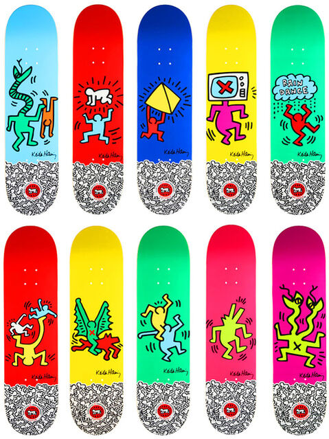 Keith Haring Keith Haring Complete Set Of 10 Skateboard Decks 2012 Artsy