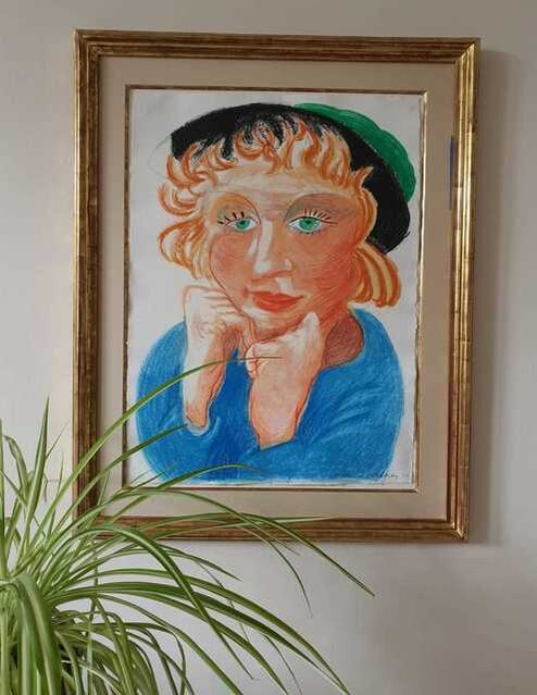 David Hockney Celia With Green Hat 1985 Artsy