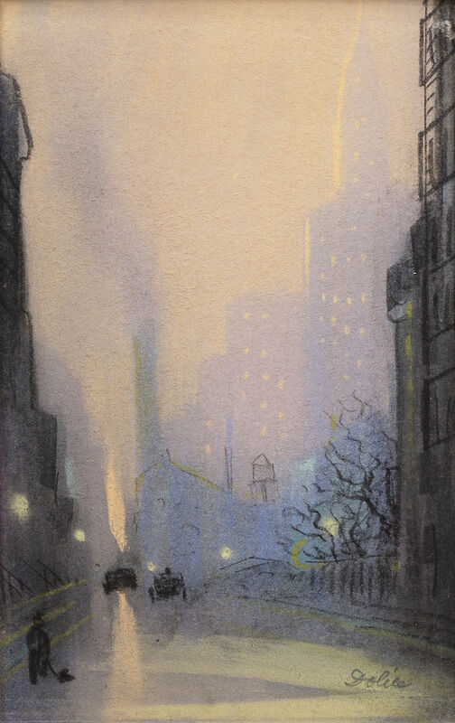 Leon Dolice View Of The Chrysler Building New York At Dusk Ca 1930s Available For Sale Artsy Leon Dolice View Of The Chrysler Building New York At Dusk Ca 1930s Available For Sale Artsy