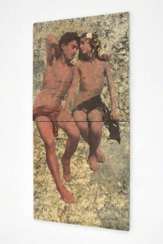 john baldessari john baldessari mixed media erotic art tile collage two boys (1980 1989) available for sale artsy john baldessari john baldessari