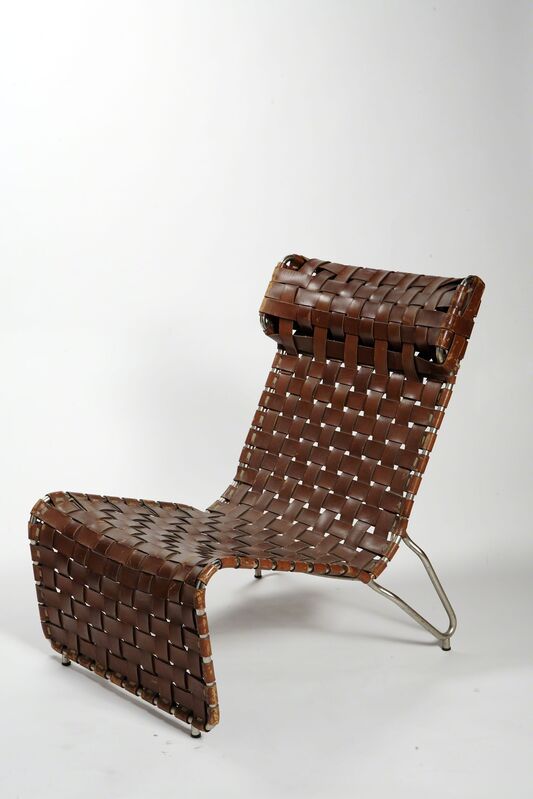Luigi Vietti Armchair in leather strips (Poltrona in strisce di cuoio