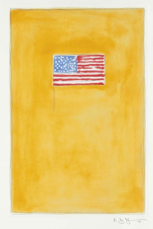 Jasper Johns Flag On Orange 1998 Artsy Jasper Johns Flag On Orange 1998 Artsy