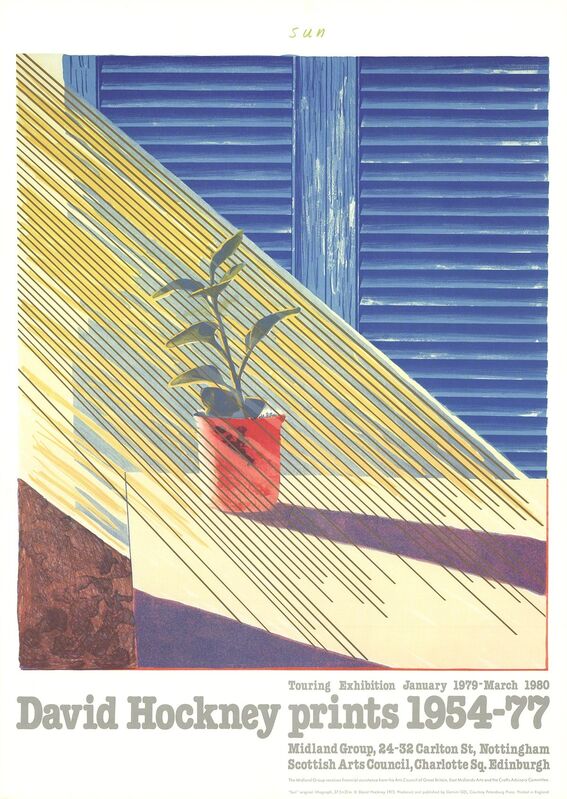 The Weather Series from David Hockney RA Postcard Sun 1973 