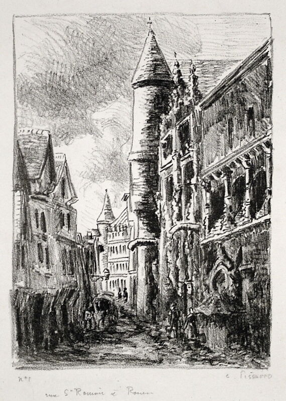Camille Pissarro | Rue Saint-Romain, Rouen (1896)