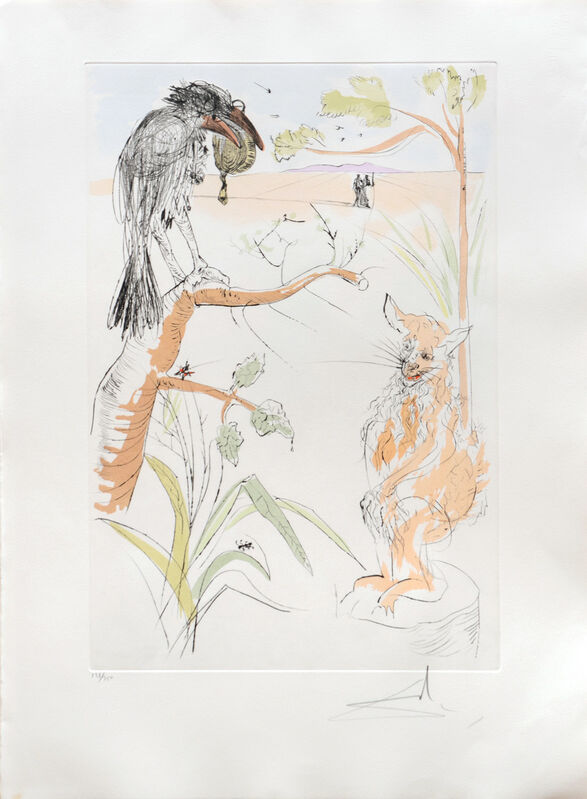 Salvador Dali Le Corbeau Et Le Renard The Raven And The Fox 1974 Available For Sale Artsy Salvador Dali Le Corbeau Et Le Renard The Raven And The Fox 1974 Available For Sale Artsy