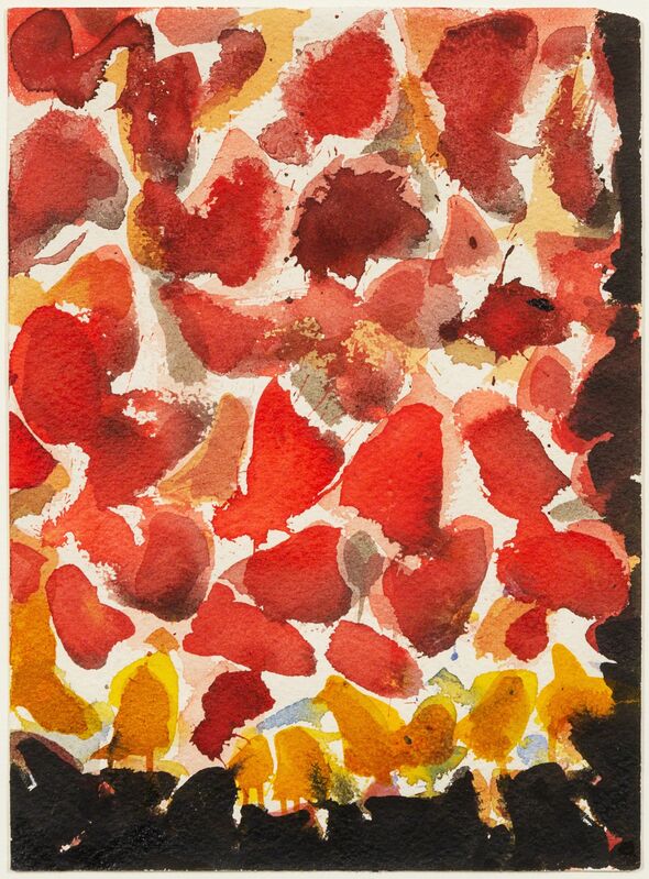 Sam Francis Red Yellow And Black Sf54 069 1954 Artsy
