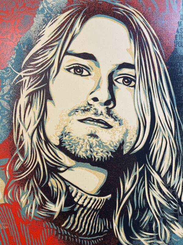 Shepard Fairey | Nirvana Kurt Cobain Endless Nameless Obey Giant Signed Poster by Shepard Fairey Print Contemporary Street Art (2021) | Available for Sale | Artsy