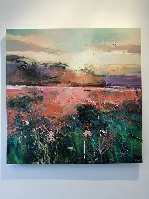 Magdalena Morey  From the Hilltop - contemporary abstract landscape  painting (12)  Available for Sale  Artsy