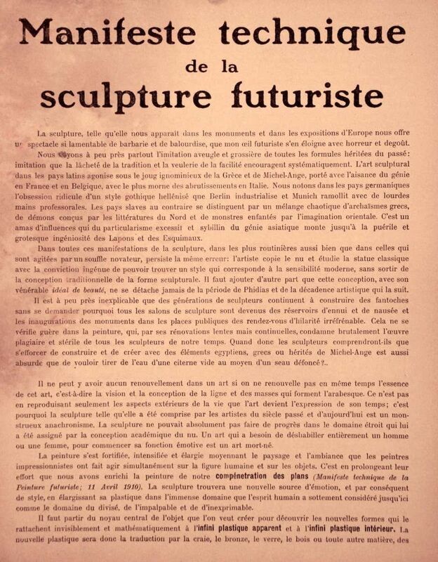 Umberto Boccioni Manifeste Technique De La Sculpture Futuriste 1912 Available For Sale Artsy Umberto Boccioni Manifeste Technique De La Sculpture Futuriste 1912 Available For Sale Artsy