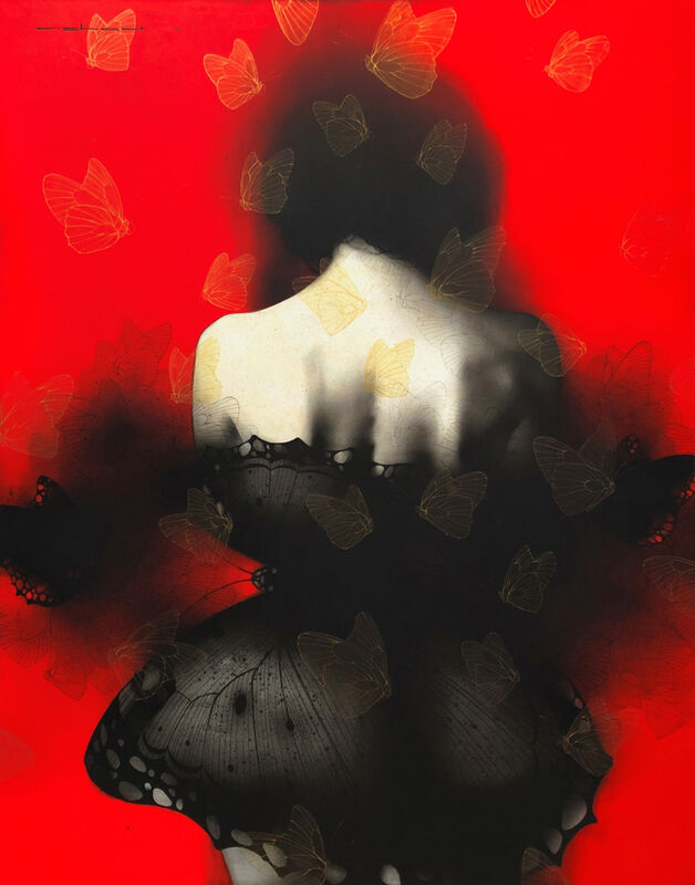 Nishant Dange Woman And Butterflies Artsy Nishant Dange Woman And Butterflies Artsy
