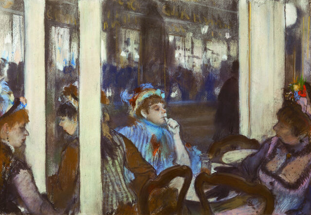 Edgar Degas Femmes A La Terrasse D Un Cafe Le Soir Women On The Terrace Of A Coffeehouse 1877 Artsy