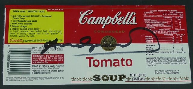 Andy Warhol | Campbells Soup Label | Artsy