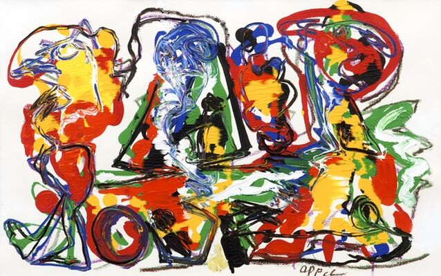 Karel Appel People In Landscape 1989 Available For Sale
