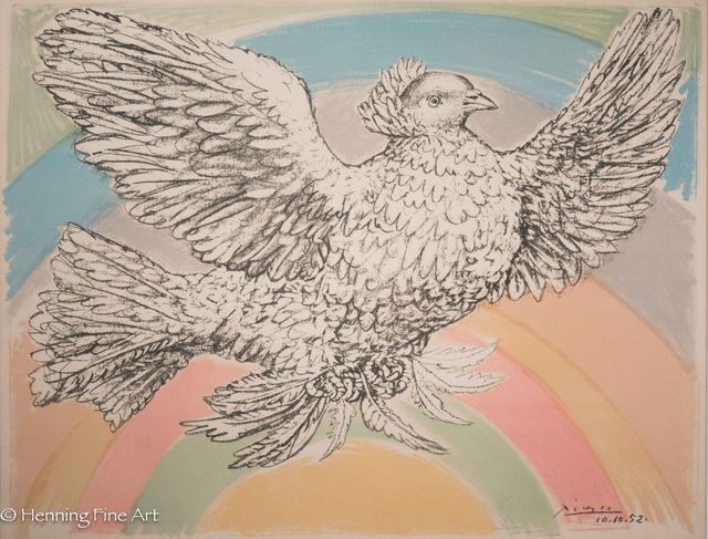Pablo Picasso Peace Dove With Rainbow Colombe Volant D Arc En Ciel 1952 Available For Sale Artsy