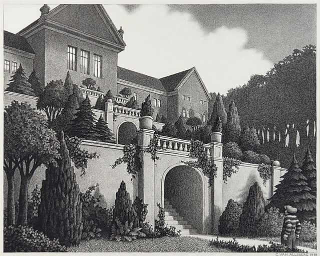 Chris Van Allsburg Untitled Drawing From The Garden Of Abdul