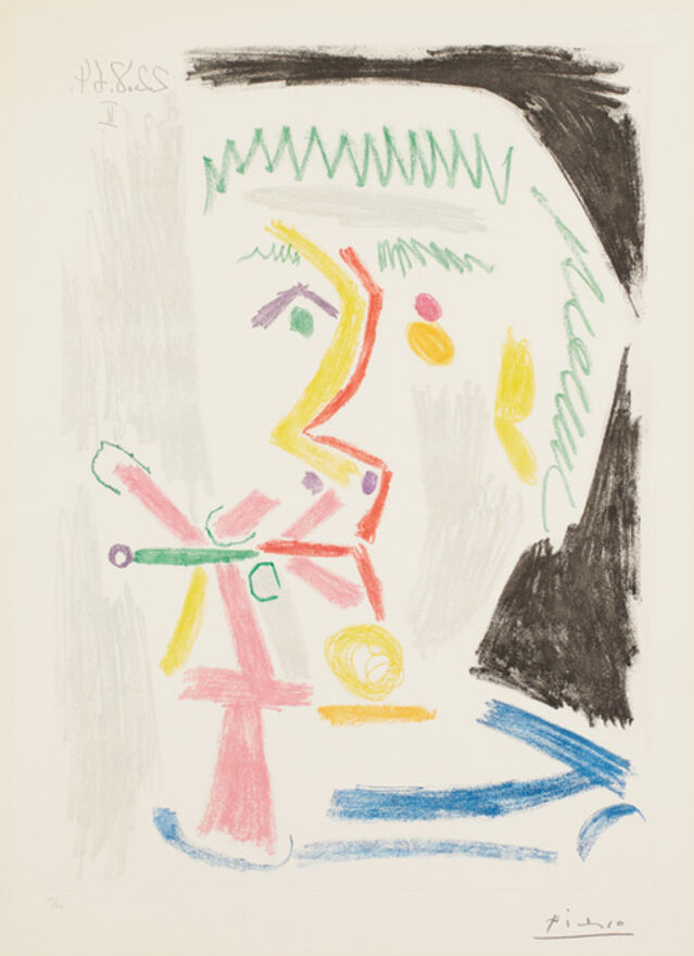 Pablo Picasso Fumeur A La Cigarette Verte Smoker With A Green Cigarette 1964 Artsy