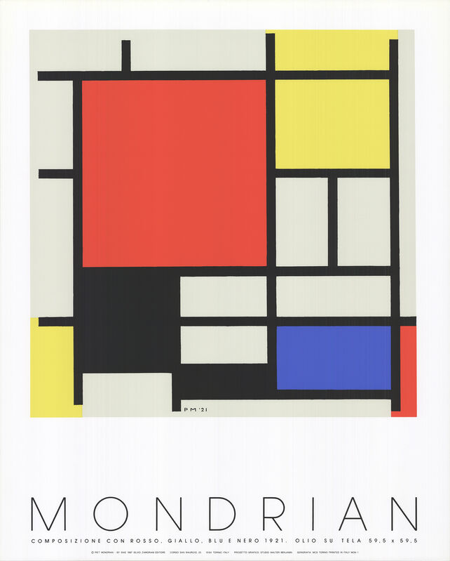 Piet mondrian  composition with red yellow blue 1987  artsy Piet mondrian  composition with red yellow blue 1987  artsy