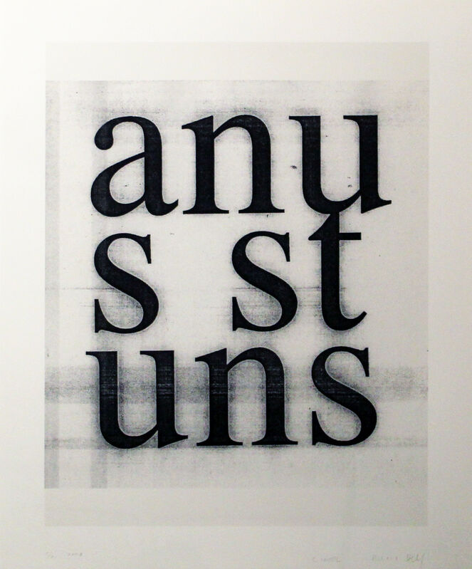 Christopher Wool, ‘Anus Stuns (from the Psychopts portfolio)’, 2008 , Print, Silkscreen, Taglialatella Galleries