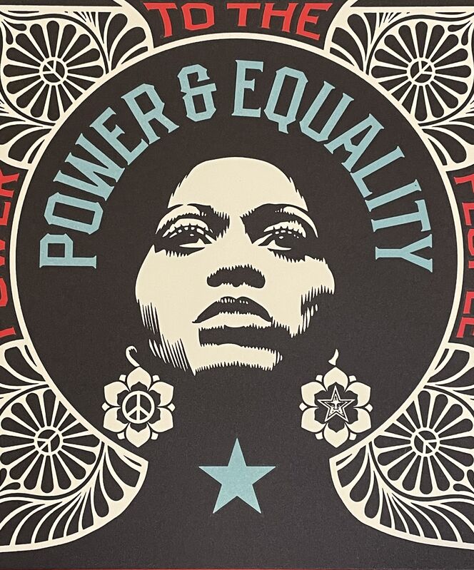 SHEPARD FAIREY Obey Giant POWER & EQUALITY Sticker 4 X 3.25" art from poster 