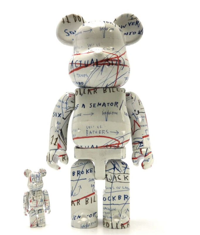 100% version #2 bearbrick Set Medicom Be@rbrick 2018 Jean-Michel Basquiat 400% 