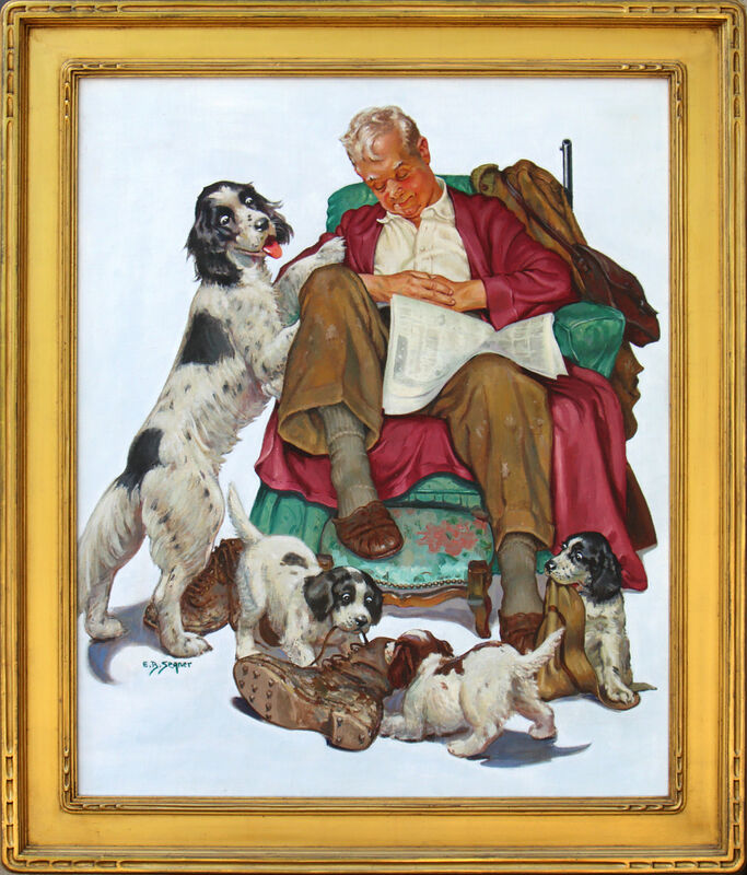 Ellen Barbara Segner Napping With His Dogs 1900 00 Available For Sale Artsy Ellen Barbara Segner Napping With His Dogs 1900 00 Available For Sale Artsy