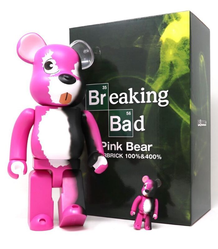 100% Bearbrick ~ Breaking Bad Be@rbrick Pink Bear Version Medicom 400% 
