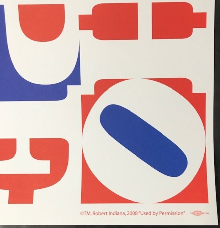 2 ROBERT INDIANA HOPE POSTERS 2008 OBAMA CAMPAIGN RED LETTERS LIMITED EDITION 