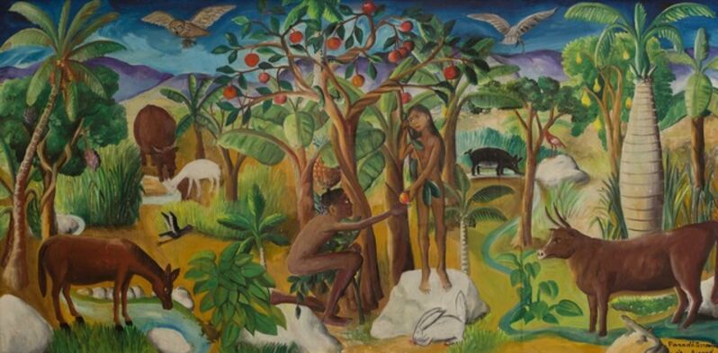 Wilson Bigaud Paradise Terrestre Garden Of Eden Ca 1970 S