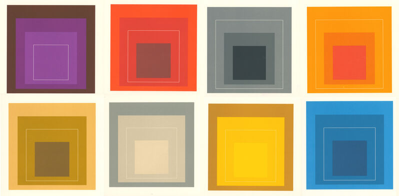 Josef Albers Josef Albers White Line Squares Set Of 8 Announcements 1967 Artsy Josef Albers Josef Albers White Line Squares Set Of 8 Announcements 1967 Artsy