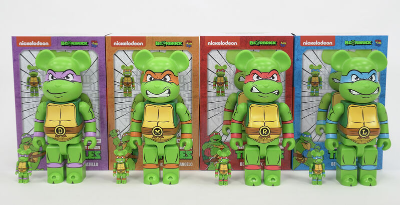 100% Leonardo & Raphael bearbrick 2 set Medicom Be@rbrick Ninja Turtles 400％ 