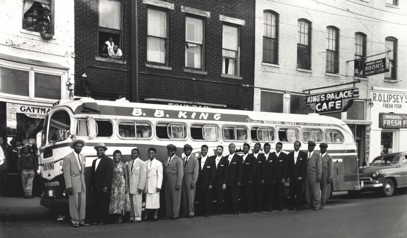 Ernest Withers | B.B. King's Tour Bus, "Big Red", Beale Street (ca 1956) |  Available for Sale | Artsy