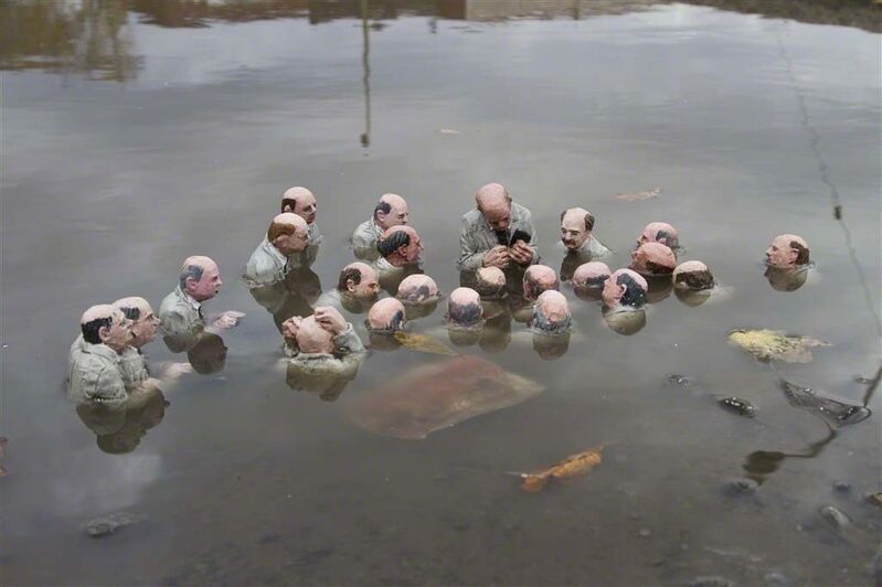 Isaac Cordal | Follow the Leaders (2015) | Available for Sale | Artsy