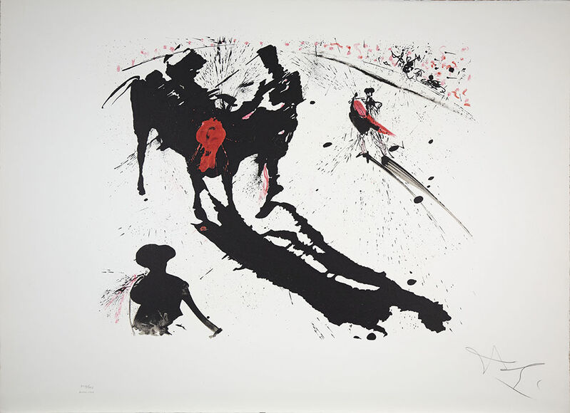 Picador pour la s\u00e9rie lithographique Tauromachie 1966-Salvador Dal\u00ed,fine art print,wall art,Surrealism art,Custom size print Bullfight 5