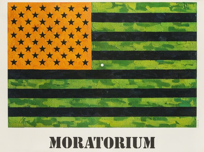 Jasper Johns Moratorium Flag Poster For The National Vietnam Moratorium 1969 Artsy Jasper Johns Moratorium Flag Poster For The National Vietnam Moratorium 1969 Artsy