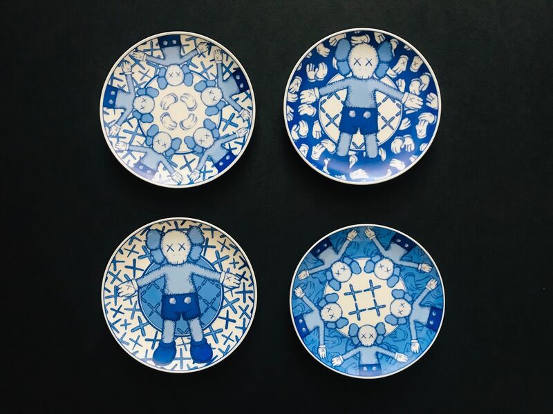 Kaws Holiday Taipei Ceramic Plate Full Set of 4 OriginalFake NYC 