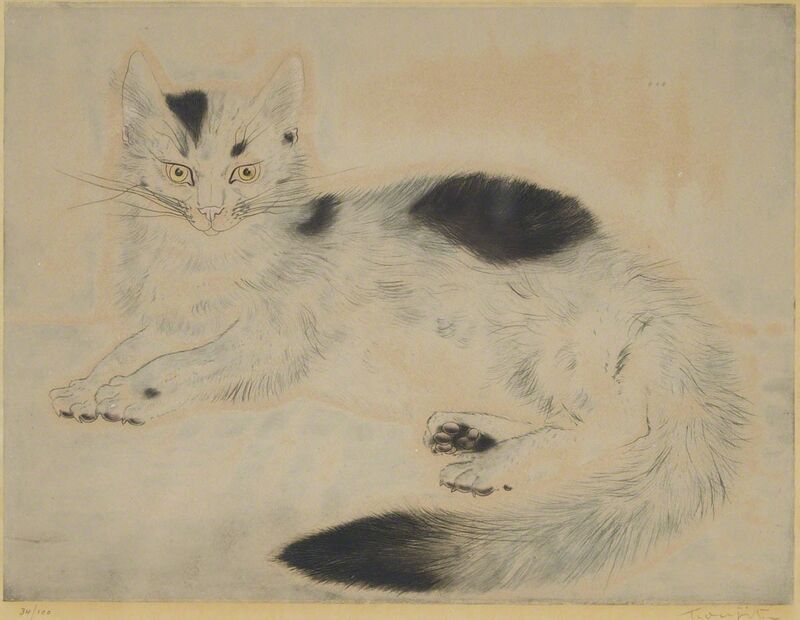 Leonard Tsugouharu Foujita 藤田 嗣治 Chat Couche From Les Chats 1930 Artsy Leonard Tsugouharu Foujita 藤田 嗣治 Chat Couche From Les Chats 1930 Artsy