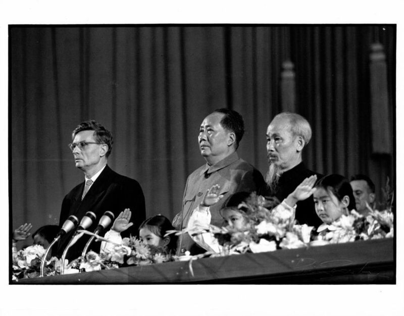 Brian Brake | Chairman Mao, Ho Chi Min in the new People's Assembly, Beijing  (1959) | Artsy