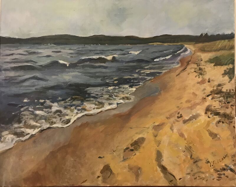 Lake Michigan Beach Findings Canvas