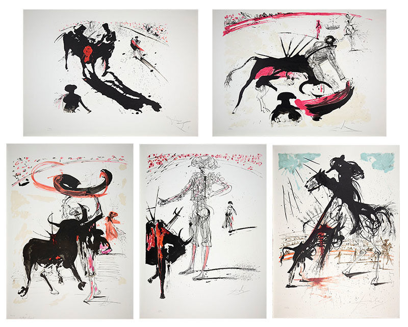 Picador pour la s\u00e9rie lithographique Tauromachie 1966-Salvador Dal\u00ed,fine art print,wall art,Surrealism art,Custom size print Bullfight 5