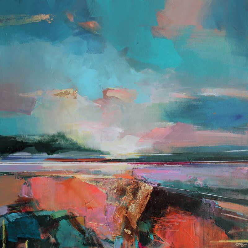 Magdalena Morey  Along the Estuary 12 - abstract landscape sea painting  (12)  Available for Sale  Artsy