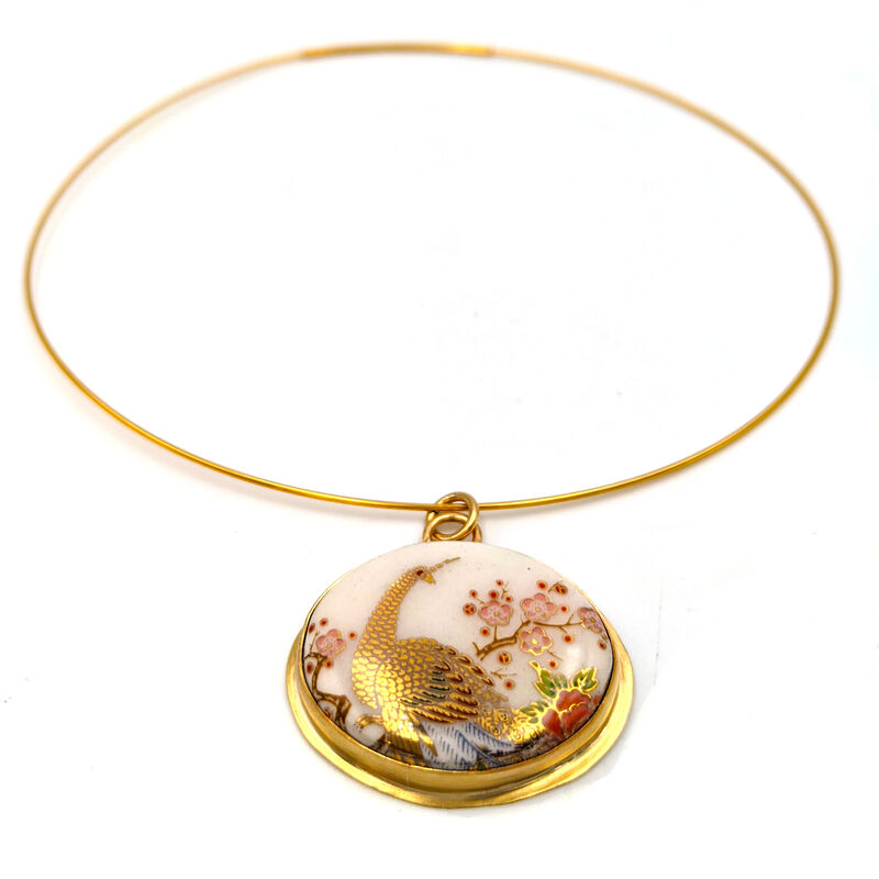 24” Chain & Pendant Necklace/Peacock-like Pendant Necklace/Chain Necklace/ Necklace